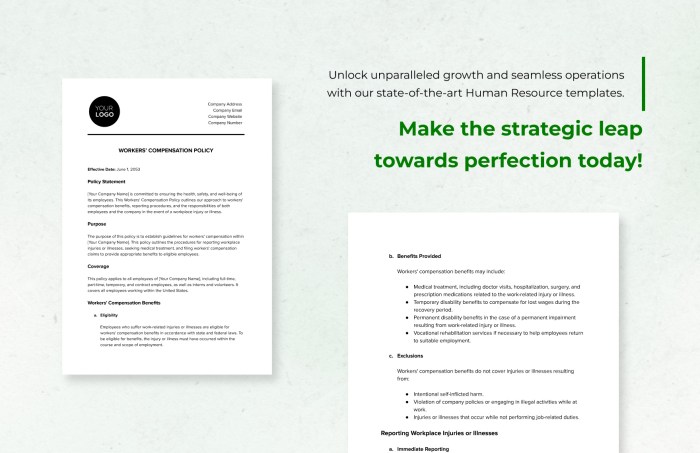 Workers' Compensation Policy HR Template in Word, PDF, Google Docs ... Workers Compensation Insurance